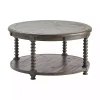 Dark Gray Turned Legs Cofee Table