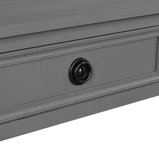 Dark Gray Wood 2-Drawer Barrett Console Table