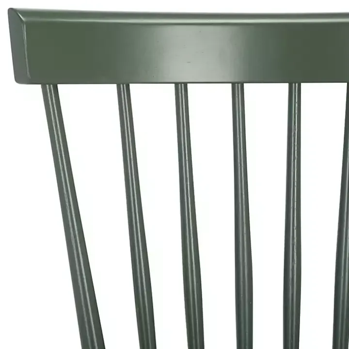 Dark Green Parker Spindle Dining Chairs, Set of 2