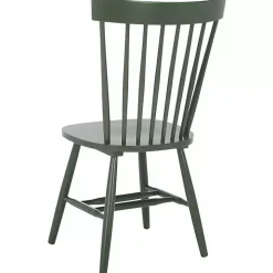 Dark Green Parker Spindle Dining Chairs, Set of 2