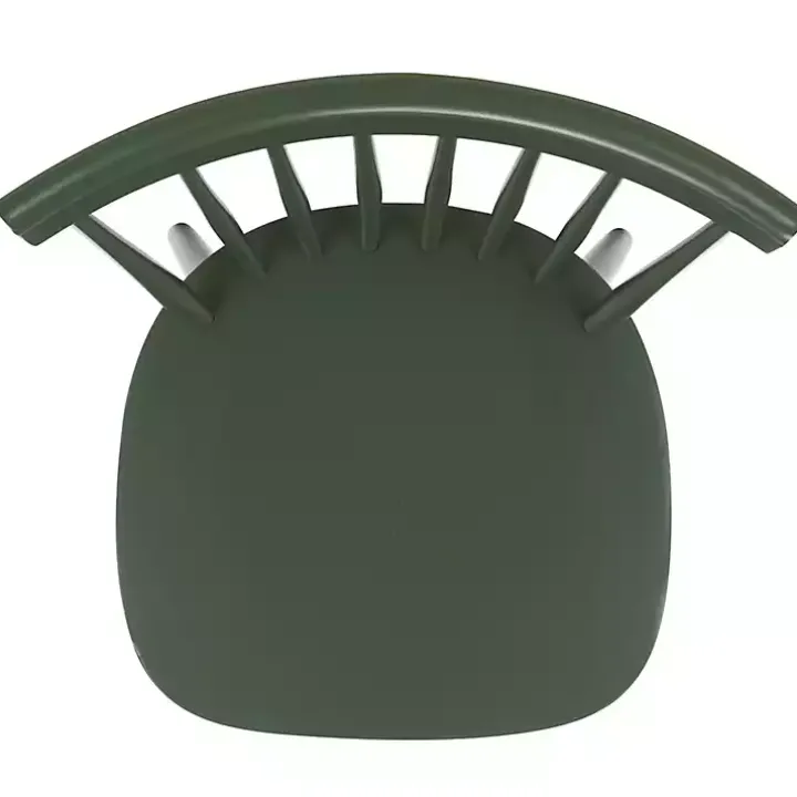 Dark Green Parker Spindle Dining Chairs, Set of 2