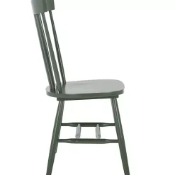 Dark Green Parker Spindle Dining Chairs, Set of 2