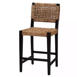 Dark Mahogany Lattice Counter Stool