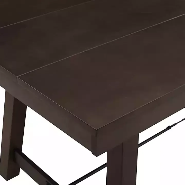 Dark Oak Wood Rustic Dining Table