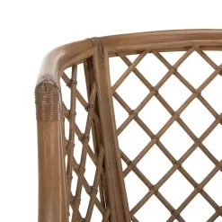 Dark Rattan Curved Back Carlotta Accent Chair