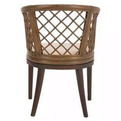 Dark Rattan Curved Back Carlotta Accent Chair