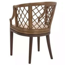 Dark Rattan Curved Back Carlotta Accent Chair
