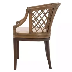 Dark Rattan Curved Back Carlotta Accent Chair