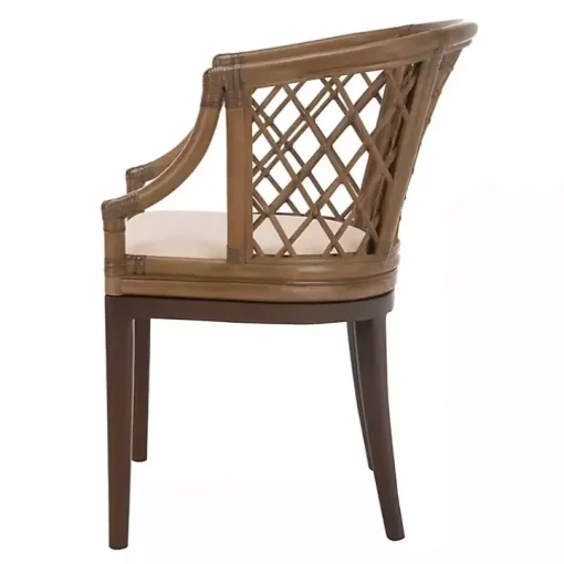 Dark Rattan Curved Back Carlotta Accent Chair