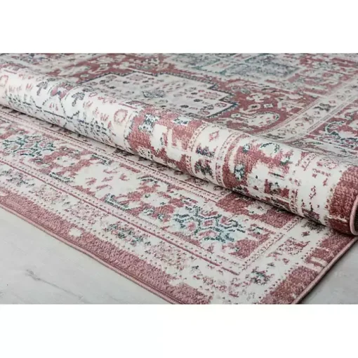 Dark Terra Cotta Bordered Area Rug, 8x10
