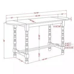Dark Walnut & White Wood Ema Counter Height Table