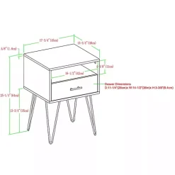Dark Walnut Modern Farmhouse Side Table