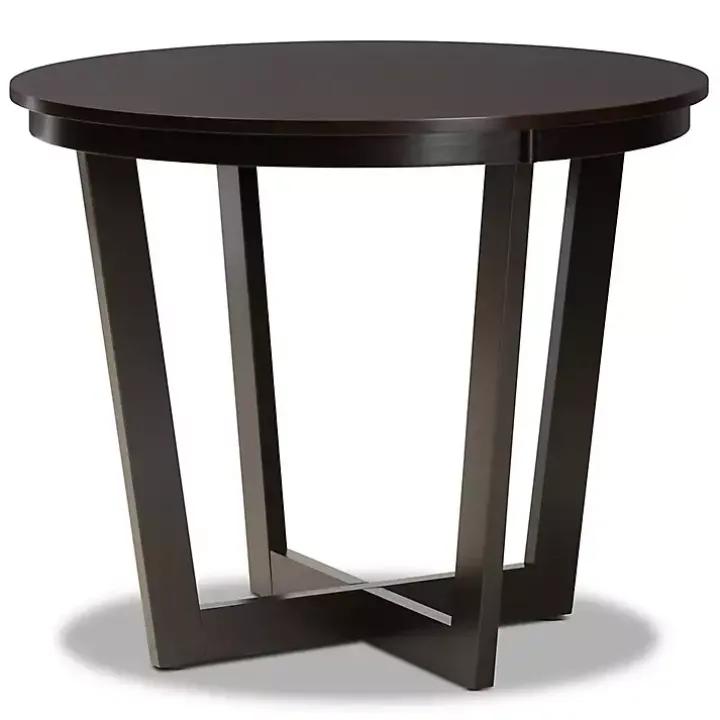 Dark Wooden Interlocked Base 5-pc. Dining Set