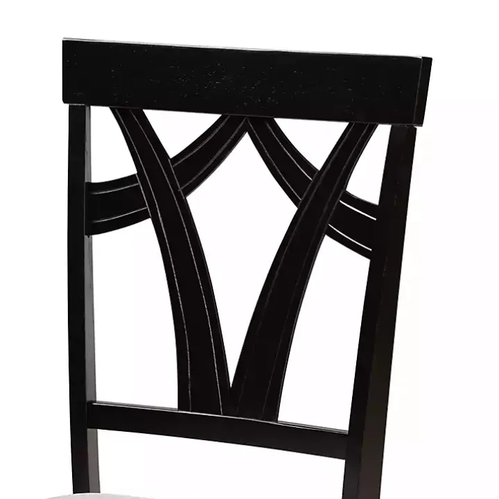 Dark Wooden Interlocked Base 5-pc. Dining Set