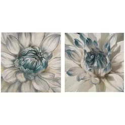 Daytime Blue Dahlia Canvas Art Prints, Set of 2