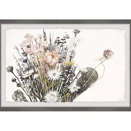 Deckled Flowering Bundle Framed Art Print