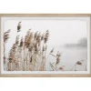 Deckled Lakeside Grass Framed Art Print