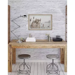 Deckled Lakeside Grass Framed Art Print