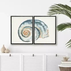 Diptych Shell Framed Art Print, Set of 2
