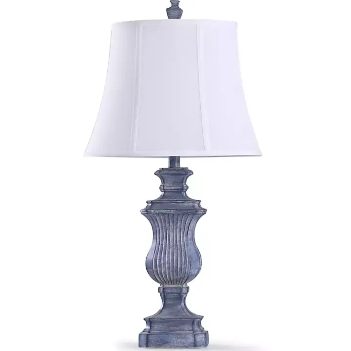 Distressed Blue Urn Table Lamp
