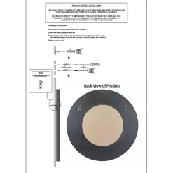 Distressed Brown Wood Planked Frame Wall Mirror