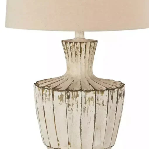 Distressed Cream Jada Table Lamp