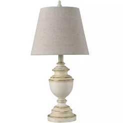 Distressed Cream Table Lamp