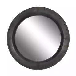 Distressed Galvanized Curved Framed Mirror