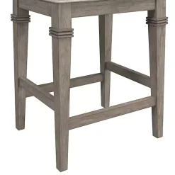 Distressed Gray and Beige Counter Stool