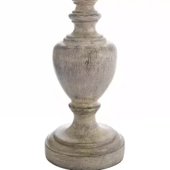 Distressed Gray and Cream Table Lamp