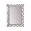 Distressed Gray Botanical Rectangle Wall Mirror