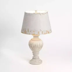 Distressed Ivory Painted Table Lamp