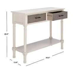 Distressed Natural Ronan 2-Drawer Console Table