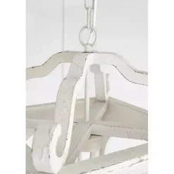 Distressed White Carriage Pendant Light