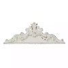 Distressed White Carved Arabesque Wall Plaque