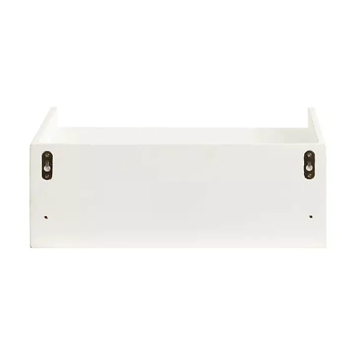 Distressed White Drawer Kitt Floating Side Table