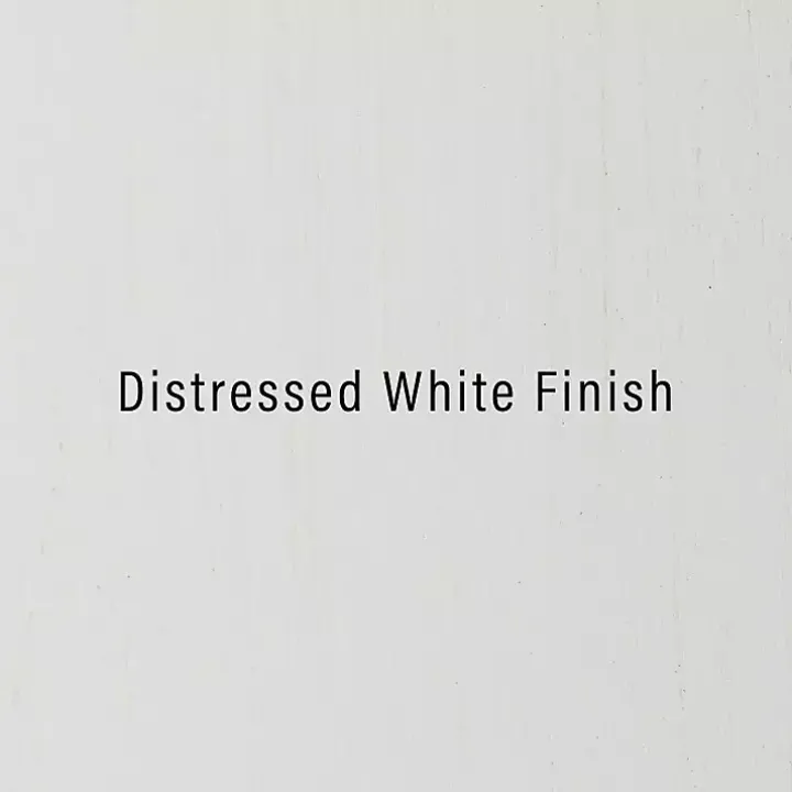 Distressed White Wood Accent Cabinet