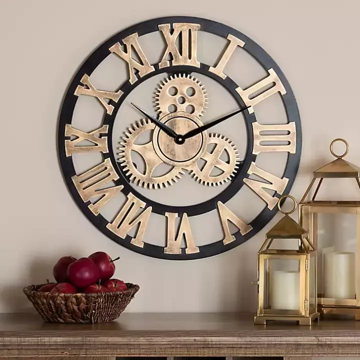 Distressed Wood Vintage Wall Clock