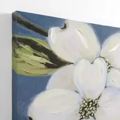 Dogwood on Blue Canvas Art Print
