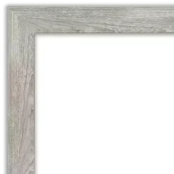 Dove Gray Scoop Frame Beveled Mirror, 22x26 in.