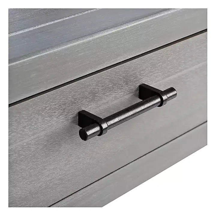 Dove Gray Turned Leg Rustic Console Table