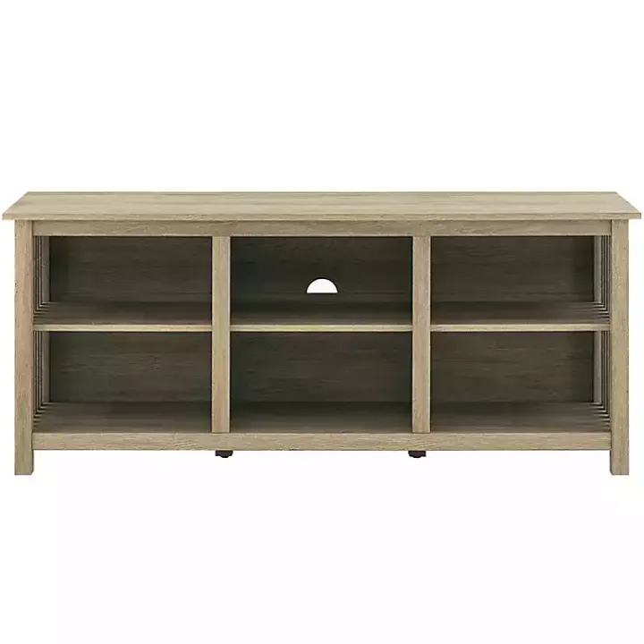 Driftwood Slatted Sides Media Cabinet