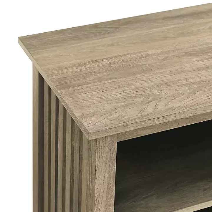 Driftwood Slatted Sides Media Cabinet