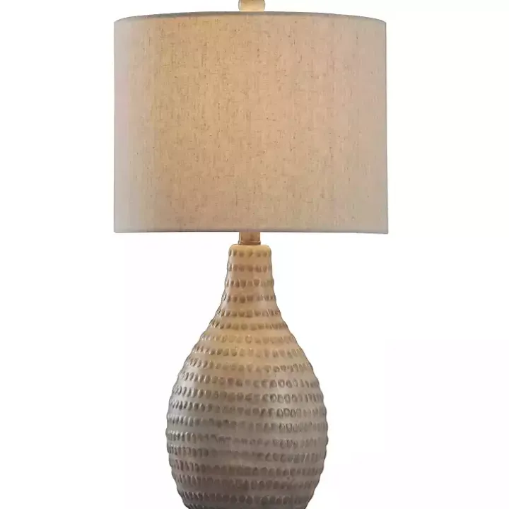 Earth Tone Oak Table Lamp