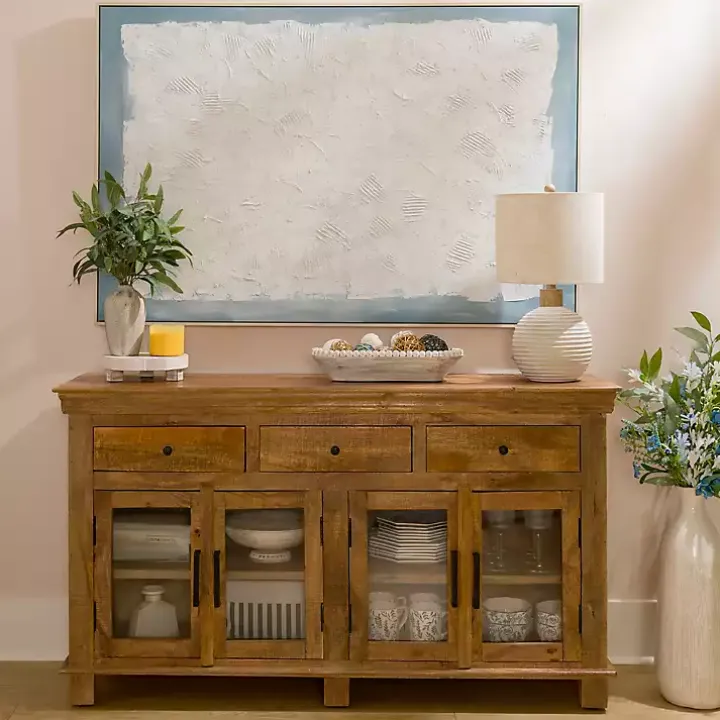 Easton Mango Wood 4-Door Cabinet