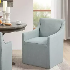 Elaine Blue Upholstered Skirted Dining Chair