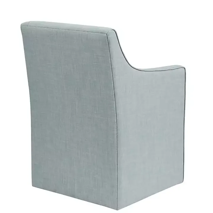 Elaine Blue Upholstered Skirted Dining Chair