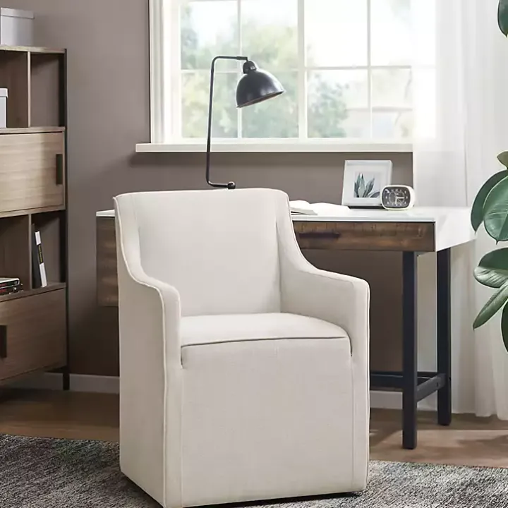 Elaine Cream Upholstered Skirted Dining Chair