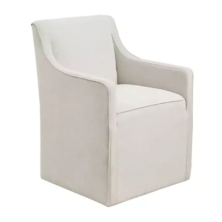 Elaine Cream Upholstered Skirted Dining Chair