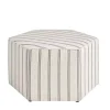 Ellen Navy Stripe Martha Stewart Cocktail Ottoman
